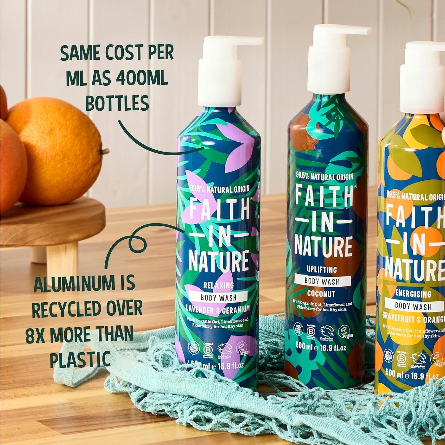Faith In Nature Relaxing Body Wash Lavender & Geranium 500ml product information
