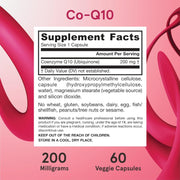 Supplement Facts Image: Jarrow Formulas co q10 200mg supplement facts and ingredients 60 count