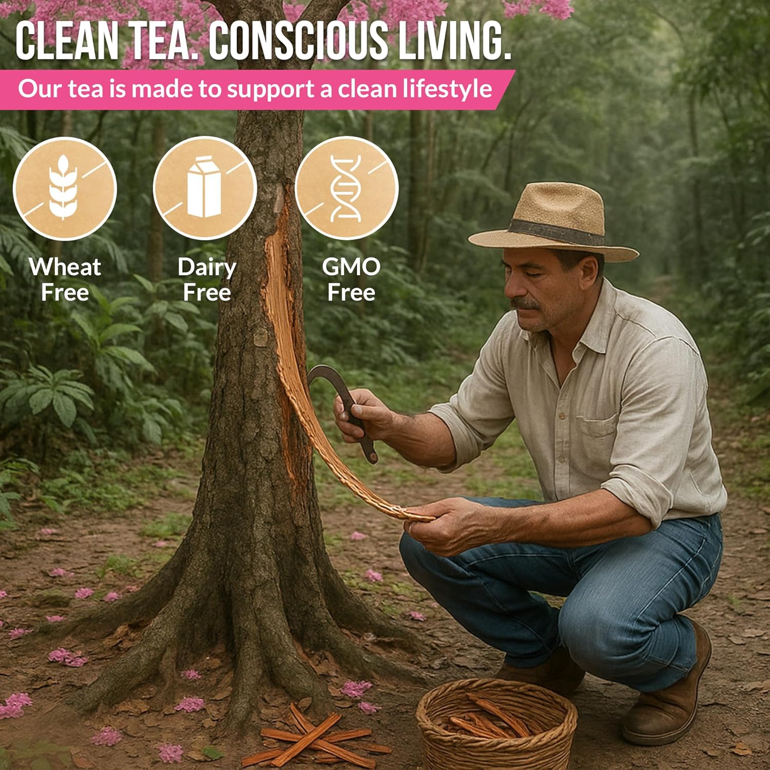 Rio Amazon Pau D'Arco Tea Infusion ingredient information herbal tea 90 teabags