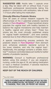 How to Use Image: Jarrow Formulas Fem-Dophilus 5 billion CFU veggie capsules 60 count usage instructions