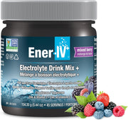 Ener-IV electrolyte drink mix powder mixed berry front pack 154.35g on white background