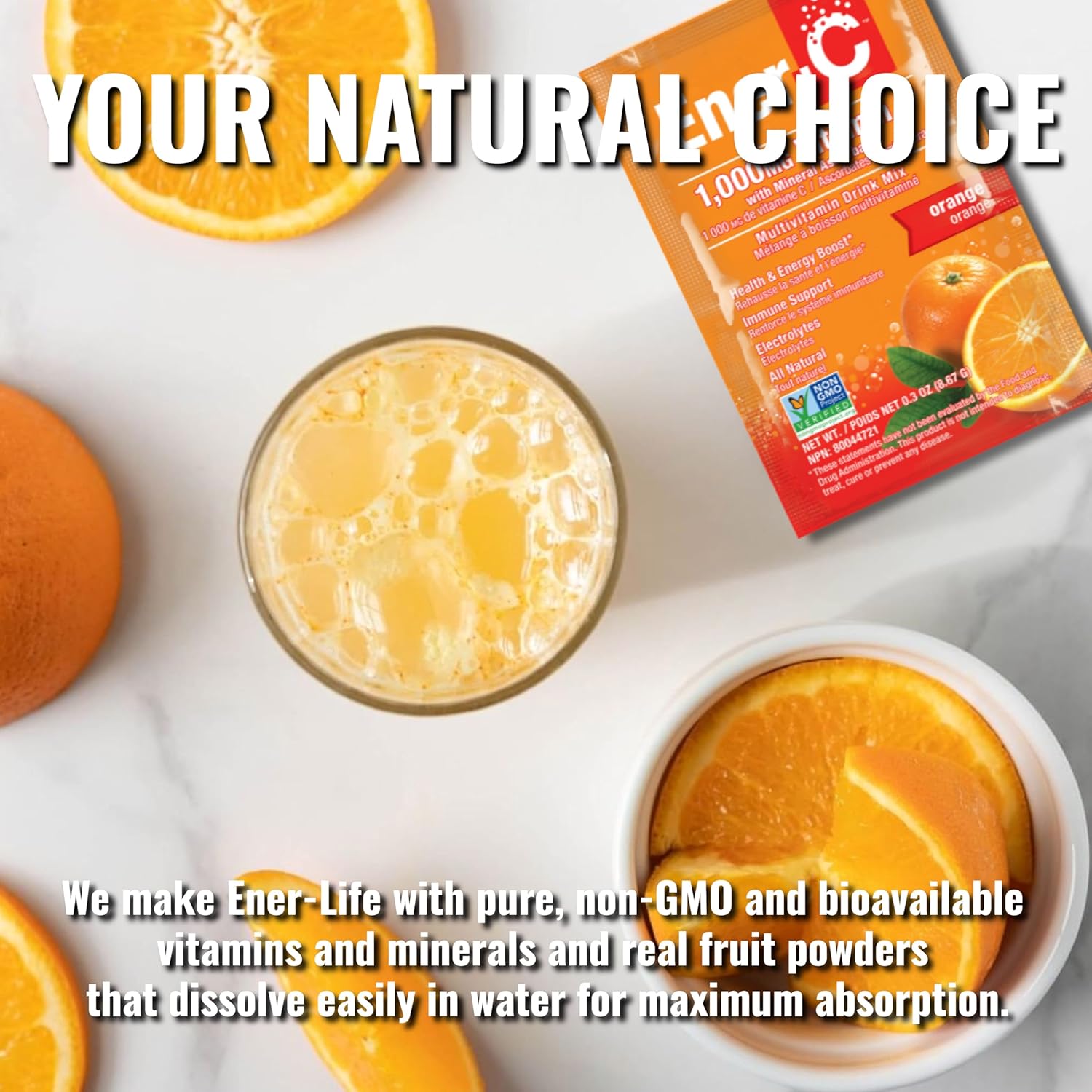Ener-C Orange Multivitamin Drink Mix Powder - 30 Sachets