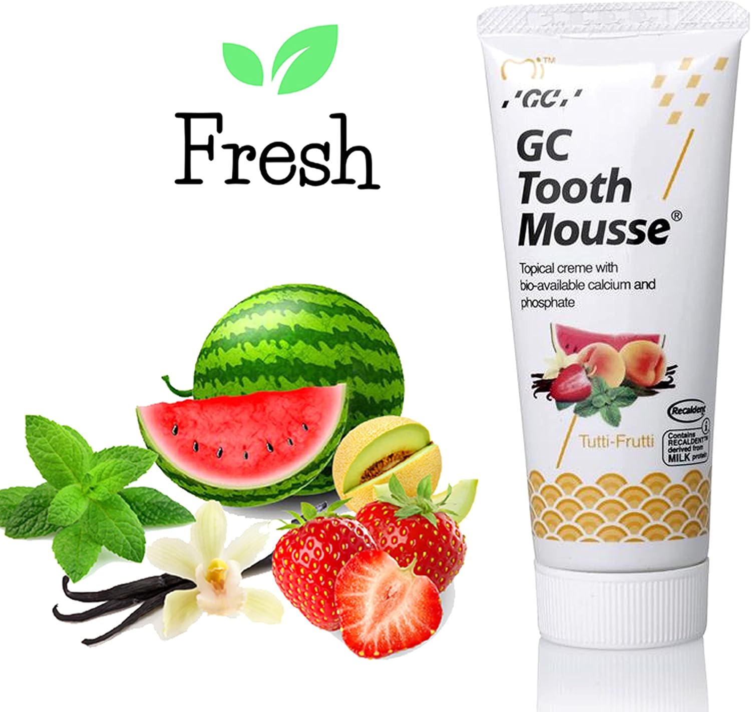 GC Tooth Mousse Tutti-Frutti - 40g | Remineralising Dental Crème for Sensitive Teeth
