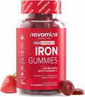 Novomins IJzer Gummies 20mg met Vitamine C Aardbei - 60 Stuks