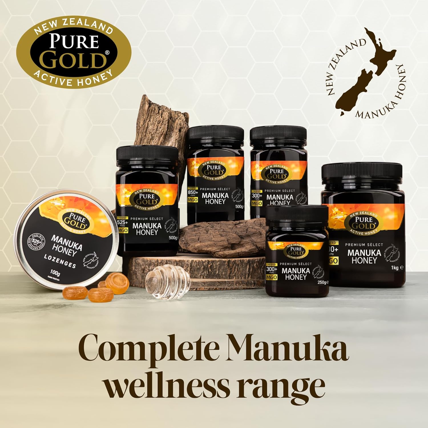 Pure Gold Manuka Honey Lozenges 525+ MGO - 100g wellness range