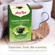 Yogi Tea Organic Green Jasmine Tea freshly brewed jasmine green tea 17 teabags