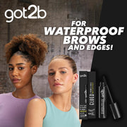 got2b Glued 2 in 1 Brow & Edge Styling Gel, carton and tube packaging, fragrance not specified, 16ml, eyebrow and hair edge styling use