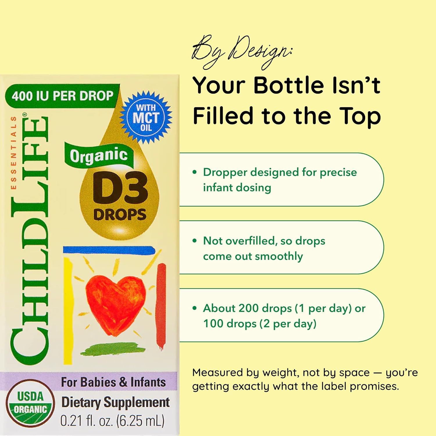 ChildLife Essentials Organic Vitamin D3 Drops 400 IU - 6.25ml
