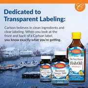 Lifestyle/use image: Carlson Maximum Omega 2000 daily routine omega supplement lemon softgels