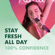 Mitchum Women's Pure Fresh antiperspirant aerosol 200ml spray can lifestyle use image