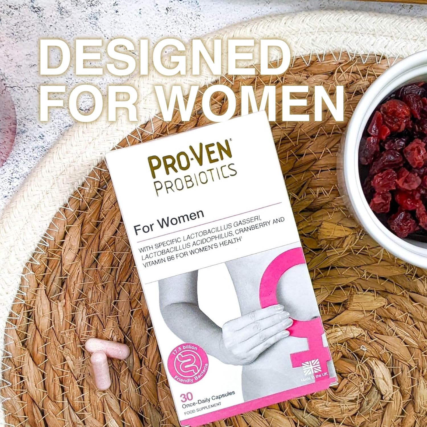 Lifestyle Image: ProVen probiotics for women 17.5 billion capsules daily supplement lifestyle