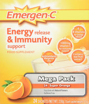 Emergen-C Super Orange Vitamin C Drink Mix 24 x 9.9g sachets multipack front packaging