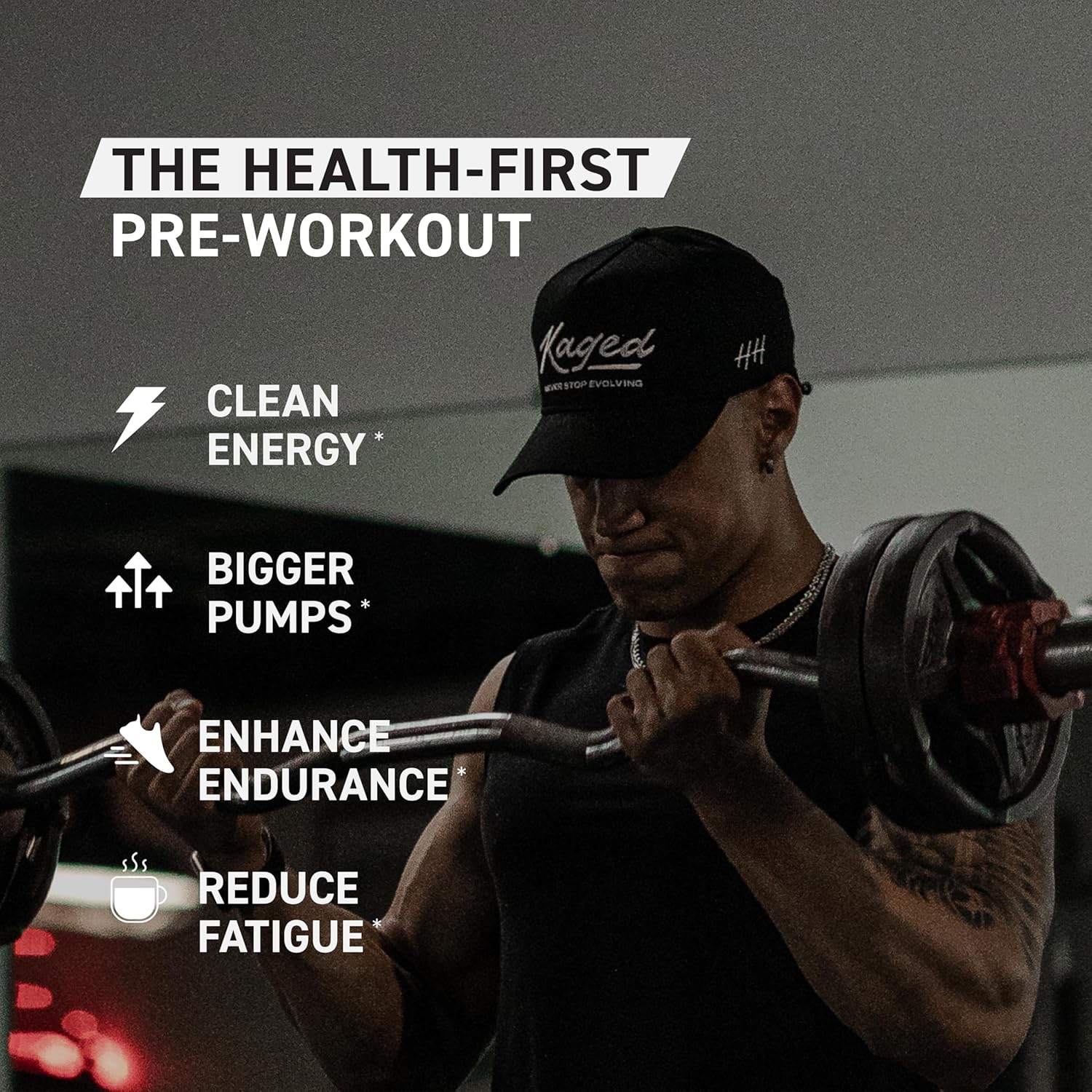 Kaged Pre Workout Supplement Powder - Berry Blast with Creatine & BCAAs - 570g
