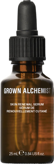 Grown Alchemist Skin Renewal Serum, glass dropper bottle packaging, fragrance not specified, 25ml