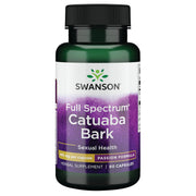 Front: Bottle of Swanson Full Spectrum Catuaba Bark 465 mg, 60 capsules.