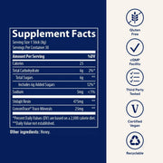 Trace Minerals Shilajit Resin Honey Sticks 30 sticks supplement facts and ingredients panel