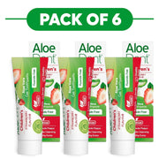 Aloe Dent Children's Aloe Vera Gel Toothpaste Strawberry 50ml Pack of 6