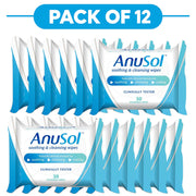 Anusol Soothing & Cleansing Flushable Wipes 30 Wipes Pack of 12