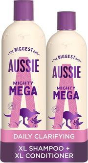 Aussie Mighty Mega Shampoo and Conditioner Bundle (675ml + 470ml)