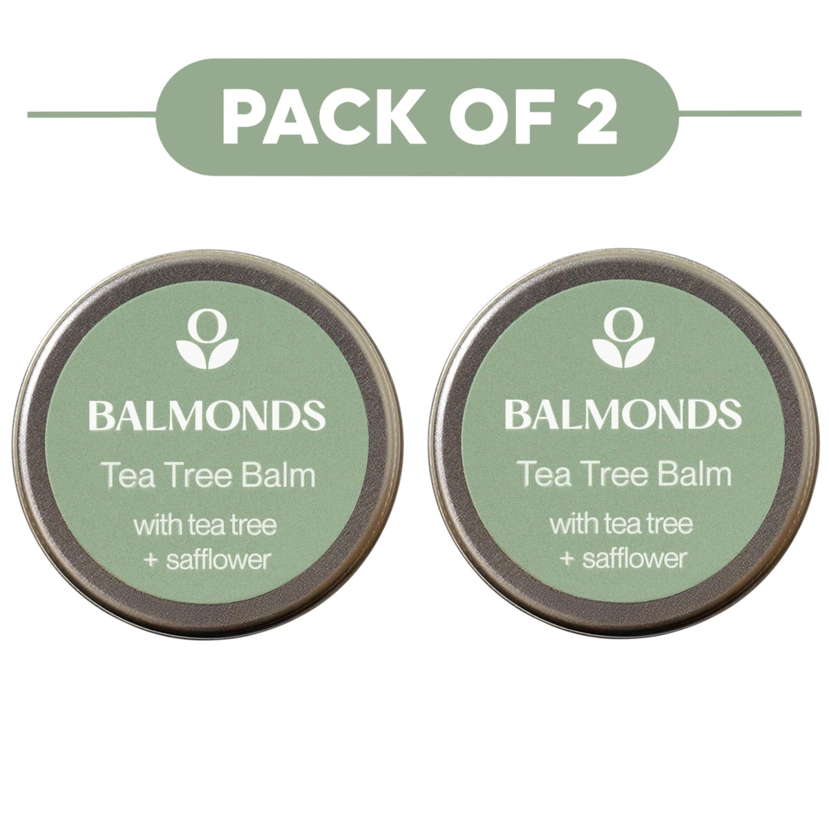 Balmonds Tea Tree Skin Balm with Beeswax 15ml Pack of 2