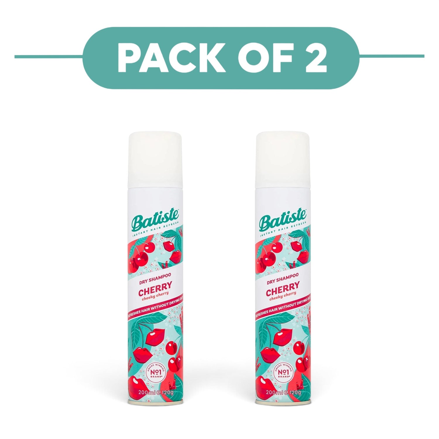 Batiste Dry Shampoo Cherry Cheeky Cherry Spray 200ml Pack of 2