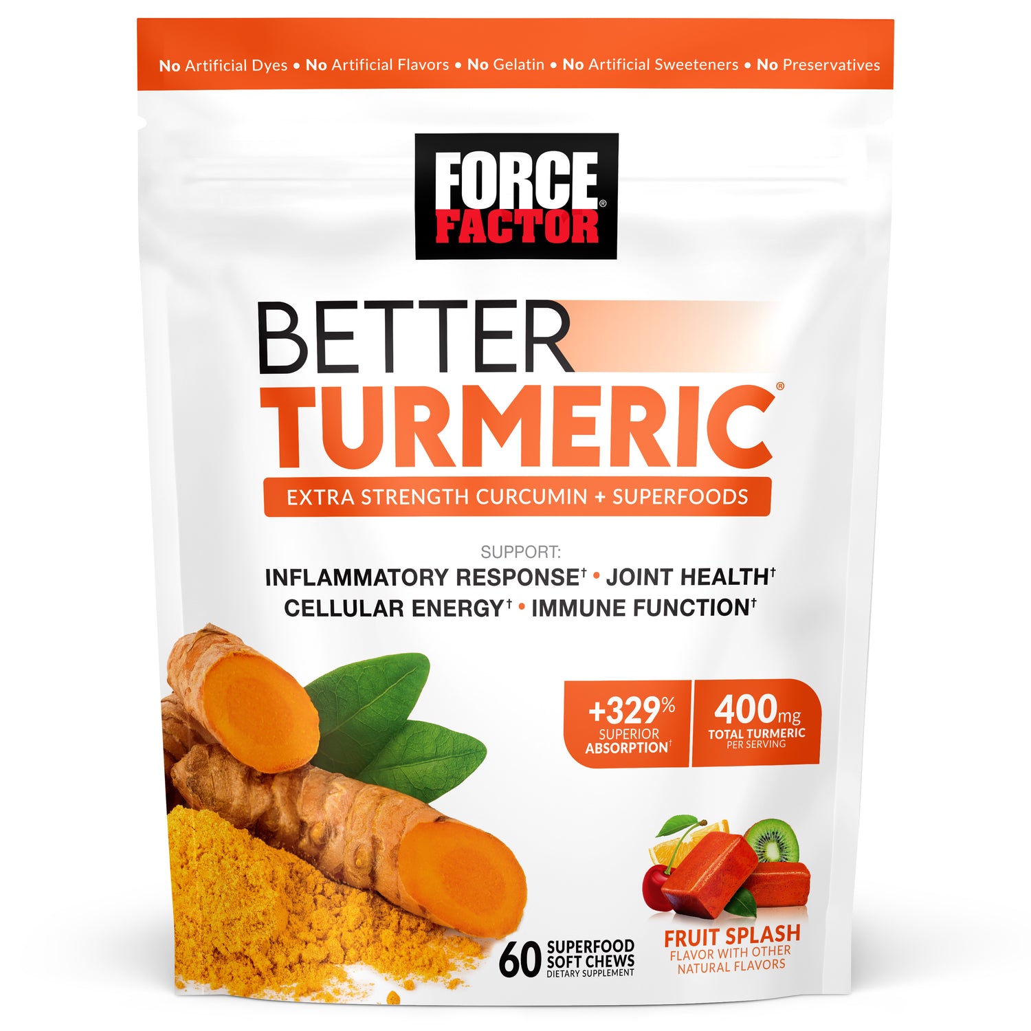 Force Factor Better Turmeric Soft Chews – 60 Count
