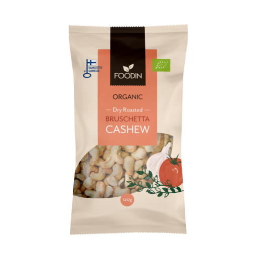 Foodin Bruschetta Cashew, Organic 120g, Pack of 8