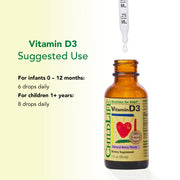 ChildLife Essentials Vitamin D3 drops usage instructions kids liquid berry 30ml