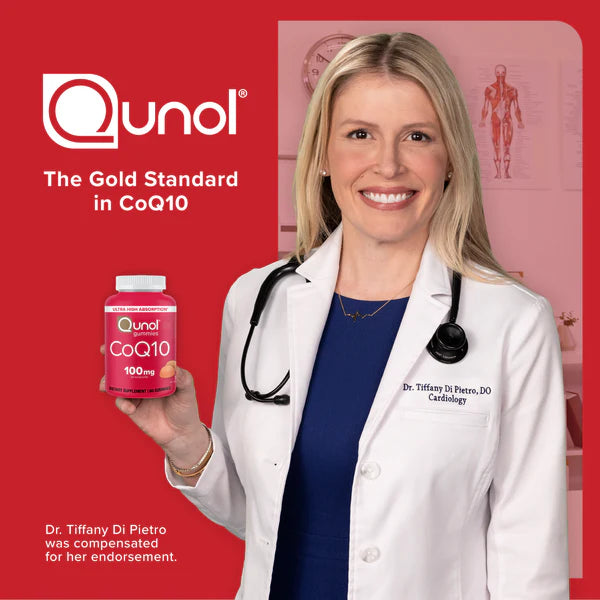 Qunol CoQ10 Gummies 100mg Creamy Orange 60 Count