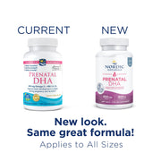 Nordic Naturals Prenatal DHA - 830mg Omega-3 & Vitamin D3 Softgels. Old & new packaging.