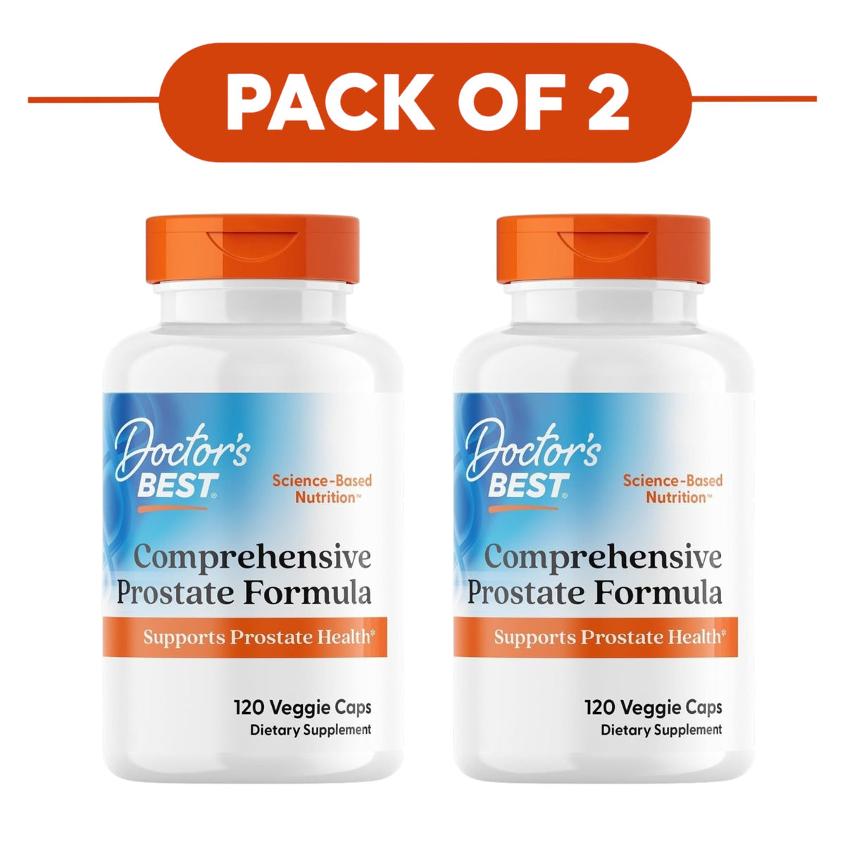Doctor's Best Comprehensive Prostate Formula 120 Veggie Capsules Pack of 2