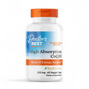 Doctor's Best High Absorption CoQ10 with BioPerine – 100mg, 200mg, 400mg - Veggie Capsules