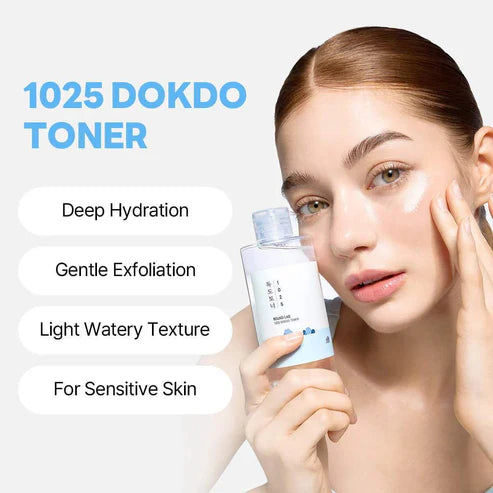 Round Lab 1025 Dokdo Toner facial toner daily skincare routine bottle set 2 x 200ml + 100ml