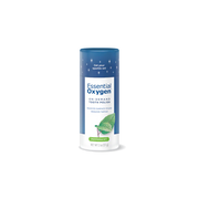 Essential Oxygen Organic Mint Tooth Polish bottle, 57g, with powder dispenser.
