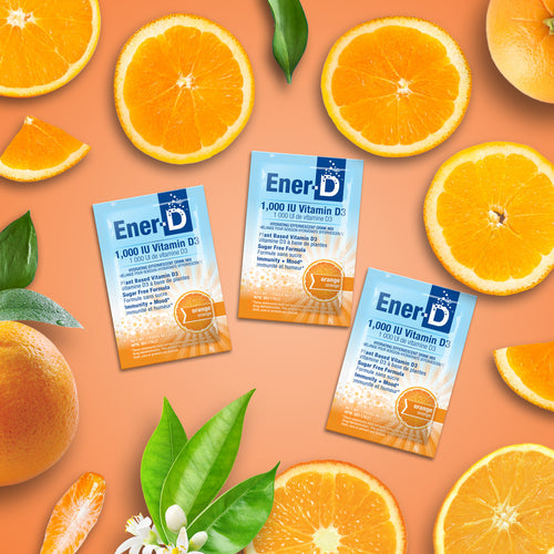 Ener-D Sugar Free Orange Vitamin D Powder Mix – 24 Sachets
