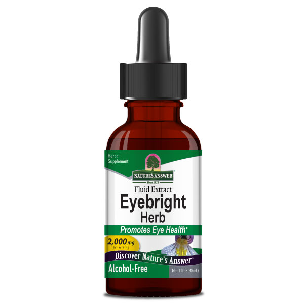 Nature’s Answer Eyebright alcohol-free herbal liquid extract 30ml bottle front label