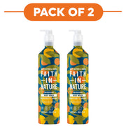 Faith In Nature Grapefruit & Orange Body Wash 500ml Aluminium Bottle Pack of 2