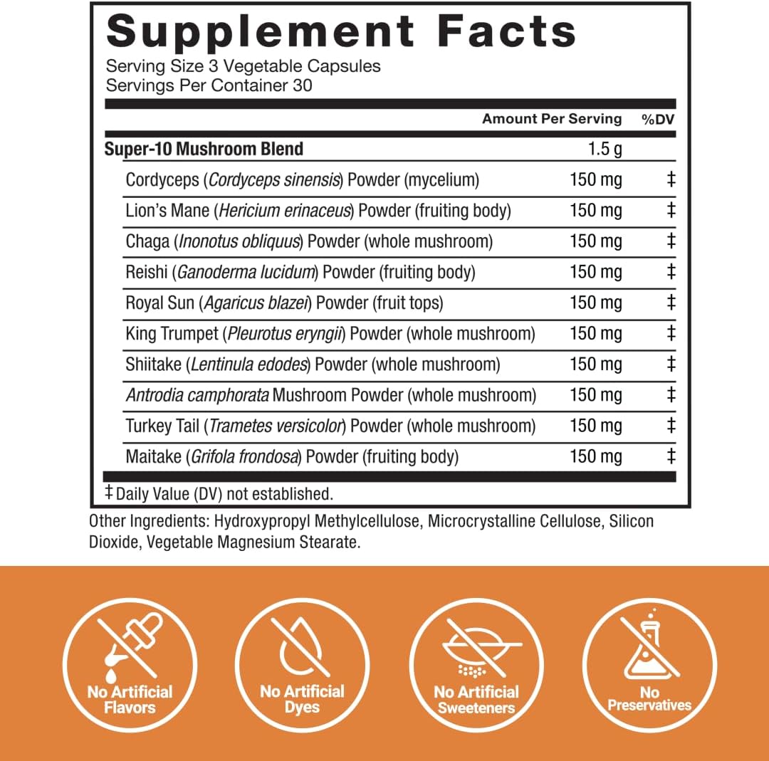 Force Factor Modern Mushrooms – 90 Vegetarian Capsules