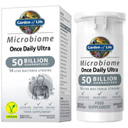 Garden of Life Microbiome Once Daily Ultra live bacteria vegan capsules 50 billion 30 count front packaging
