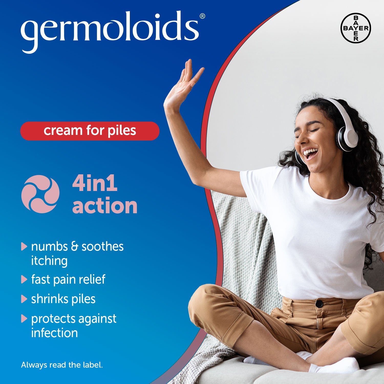 Germoloids Cream 25ml active ingredient information panel