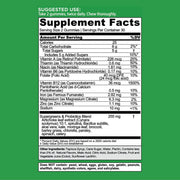 Supplement Facts & Ingredients Image: Goli Supergreens Gummies ingredient label 60 gummies