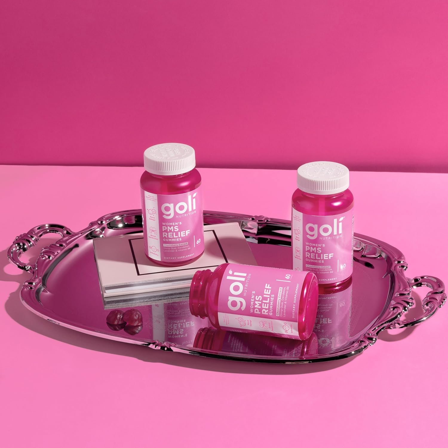 Lifestyle/Use Image: Goli Women's PMS Relief Gummies vegan supplement lifestyle image