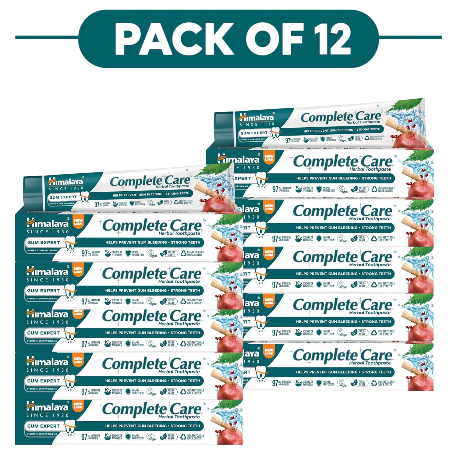 Himalaya Complete Care Herbal Toothpaste 75ml Pack of 12
