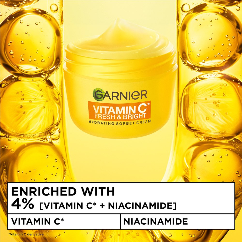 Garnier Sorbet Cream Bundle ingredient information Vitamin C 50ml