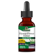 Nature's Answer Alcohol-Free Hyssop Flower Extract 30ml liquid herbal supplement front label