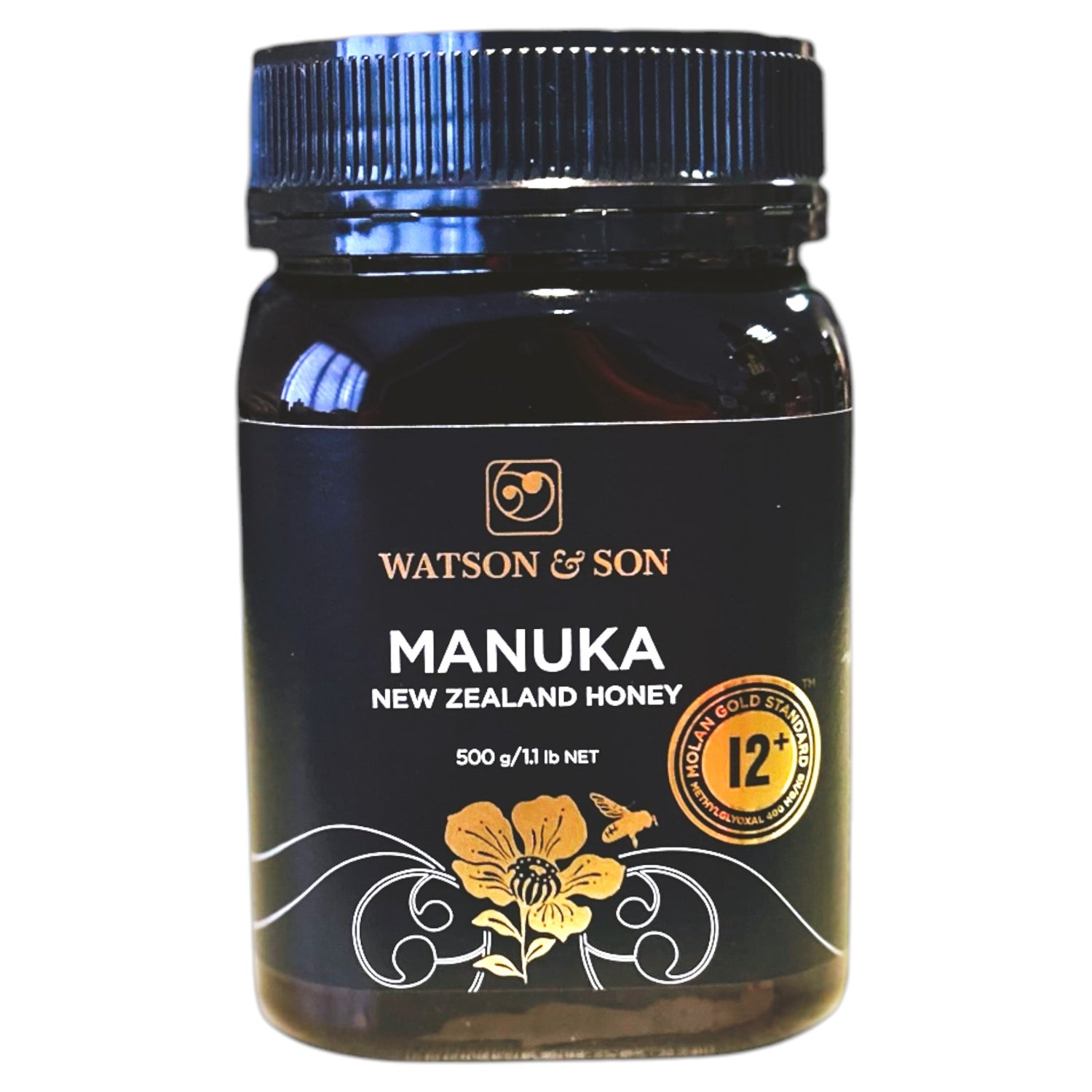 Watson & Son Black Label Manuka Honey MGS12+ 500g (MGO 400).