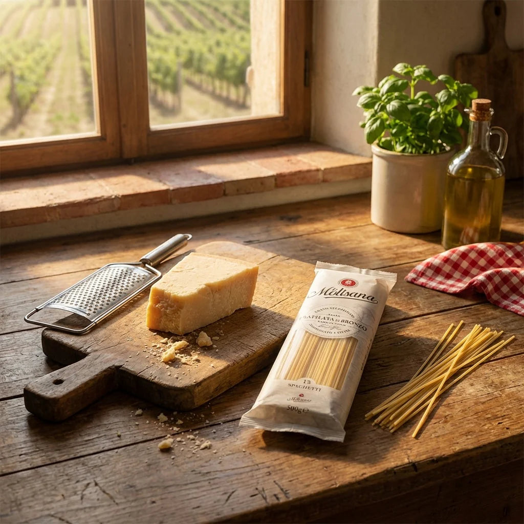 La Molisana Spaghetti No.15 Italian pasta prepared meal lifestyle image