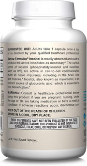 How to Use Image: Jarrow Formulas Inositol 750mg veggie capsules usage instructions 100 count