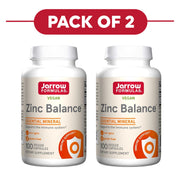 Jarrow Formulas Zinc Balance 100 Veggie Capsules Pack of 2