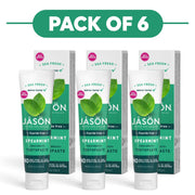 Jason Sea Fresh Fluoride Free Spearmint Toothpaste 119g Pack of 6